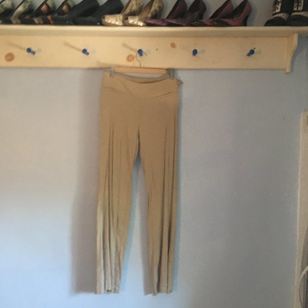 Wide leg linen pinstripe pants